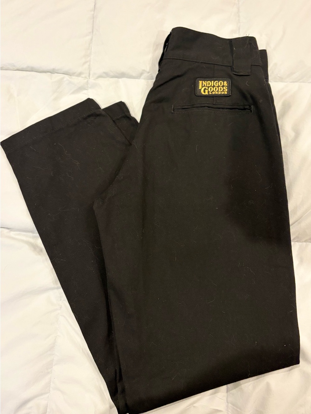 Indigo & Goods Black Men's Straight Chino Pants w:30 l:30